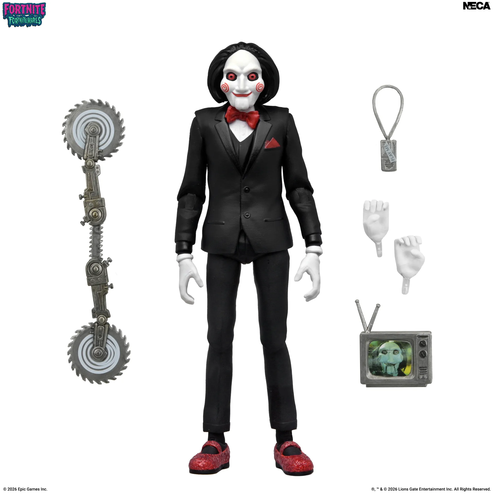 Fortnite X Saw Billy the Puppet Action Figure DS Modellismo Fortnite X Saw Billy Puppet Action NECA