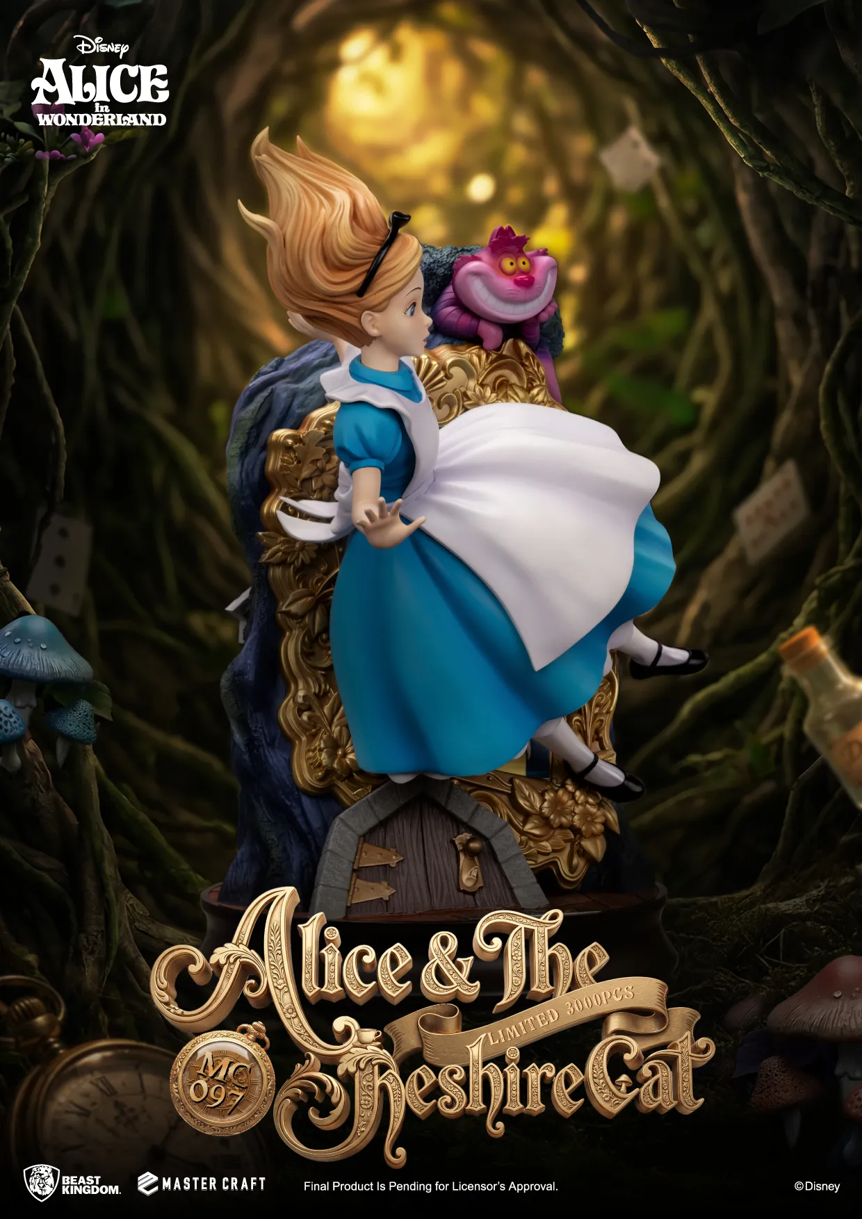 Statua Alice nel Paese delle Meraviglie & the Cheshire Cat Master Craft DS Modellismo Statua Alice nel Paese delle Meraviglie