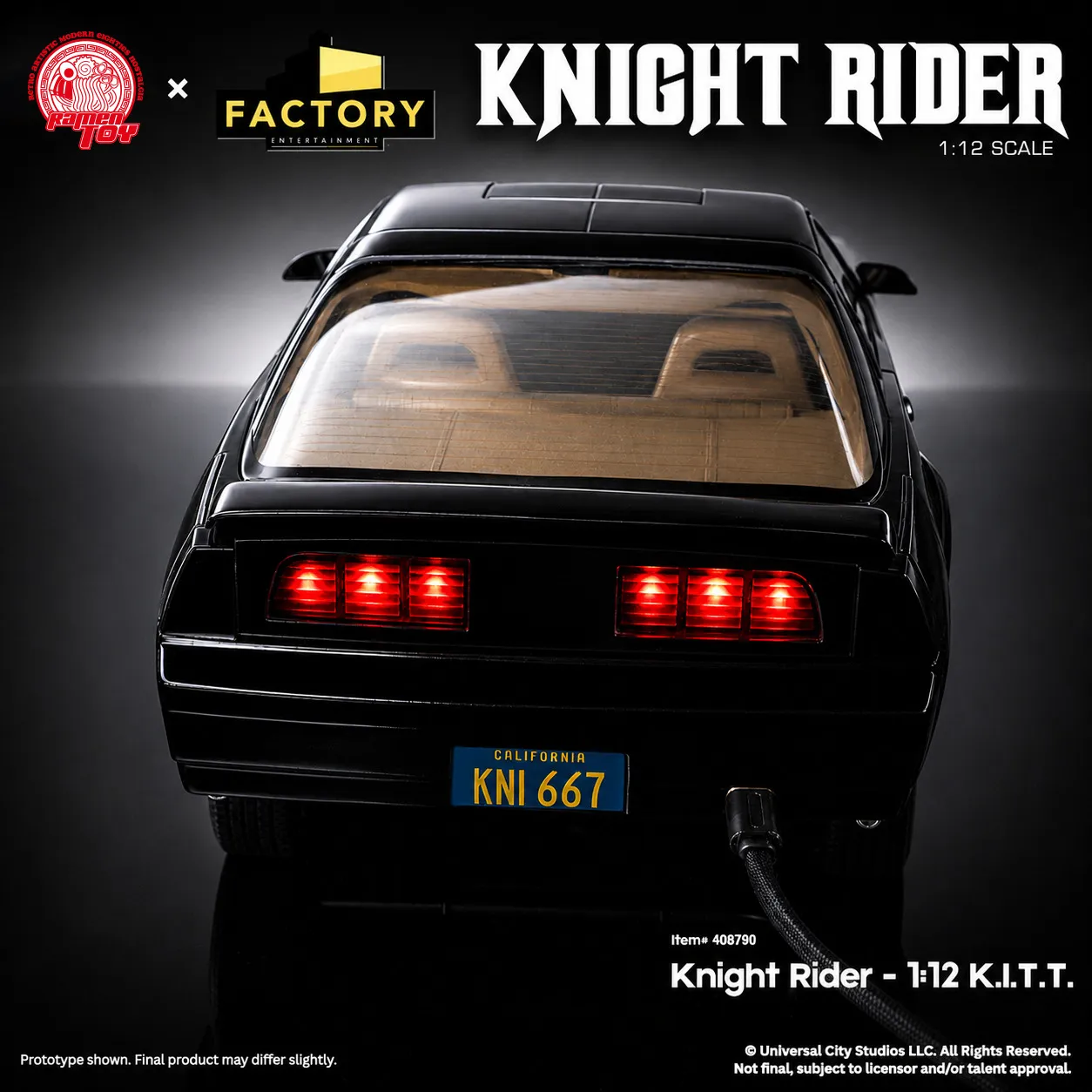 Knight Rider 1:12 Scale Kitt Vehicle & Michael Knight Action Figure DS Modellismo Knight Rider Scale Kitt Vehicle scala 1:12