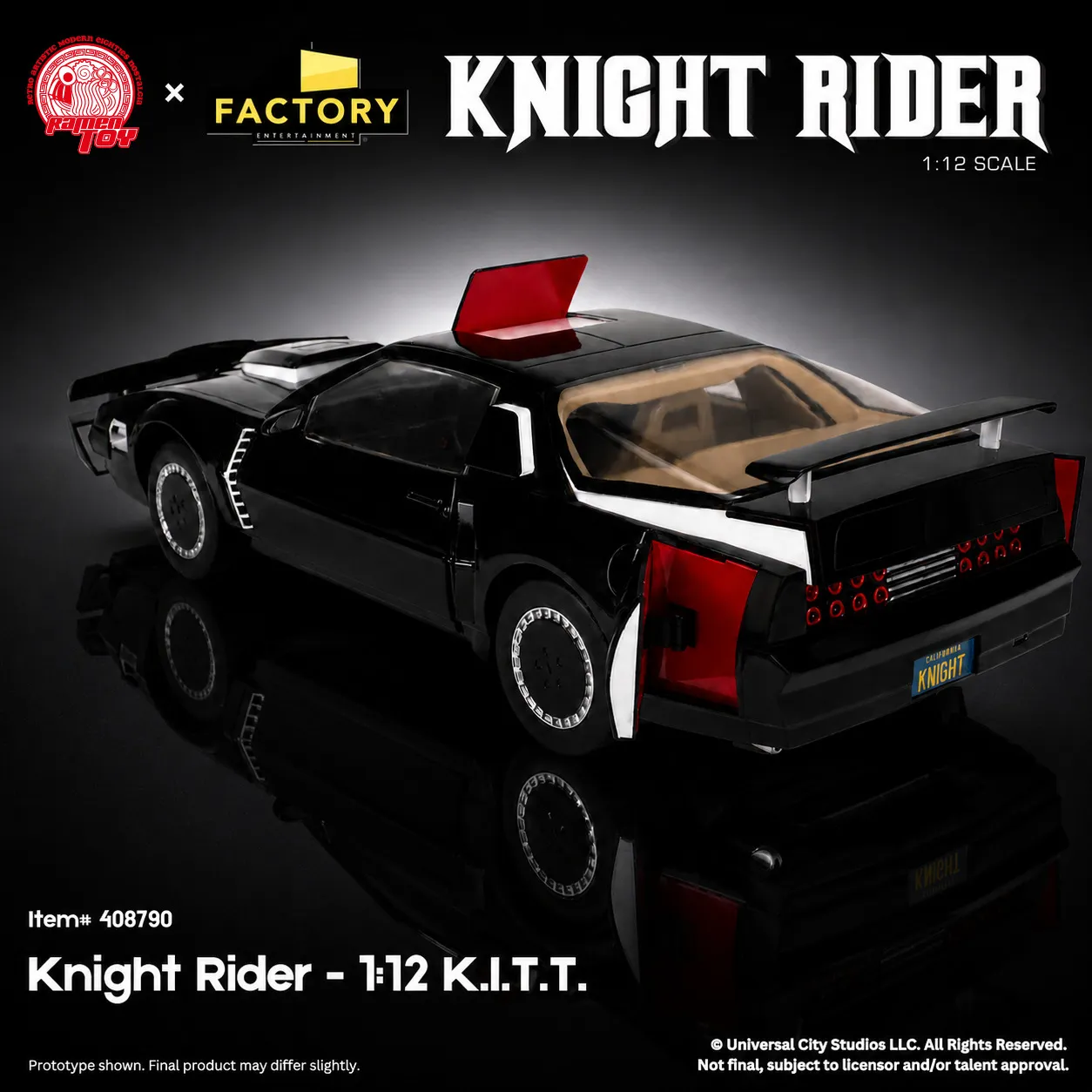Knight Rider 1:12 Scale Kitt Vehicle & Michael Knight Action Figure DS Modellismo Knight Rider Scale Kitt Vehicle scala 1:12