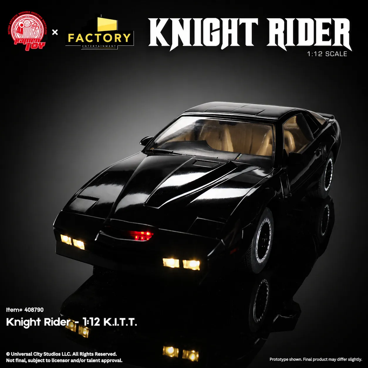 Knight Rider 1:12 Scale Kitt Vehicle & Michael Knight Action Figure DS Modellismo Knight Rider Scale Kitt Vehicle scala 1:12