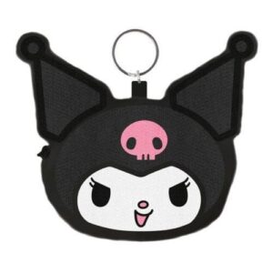 Portachiavi Sanrio Kuromi Face Fluffy Coin
