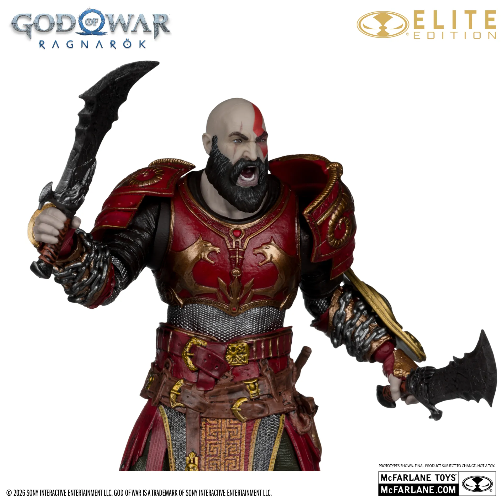 McFarlane Elite Edition 7INCH God of War Kratos Ares Armor Figure DS Modellismo McFarlane Elite 7INCH God War Kratos Ares