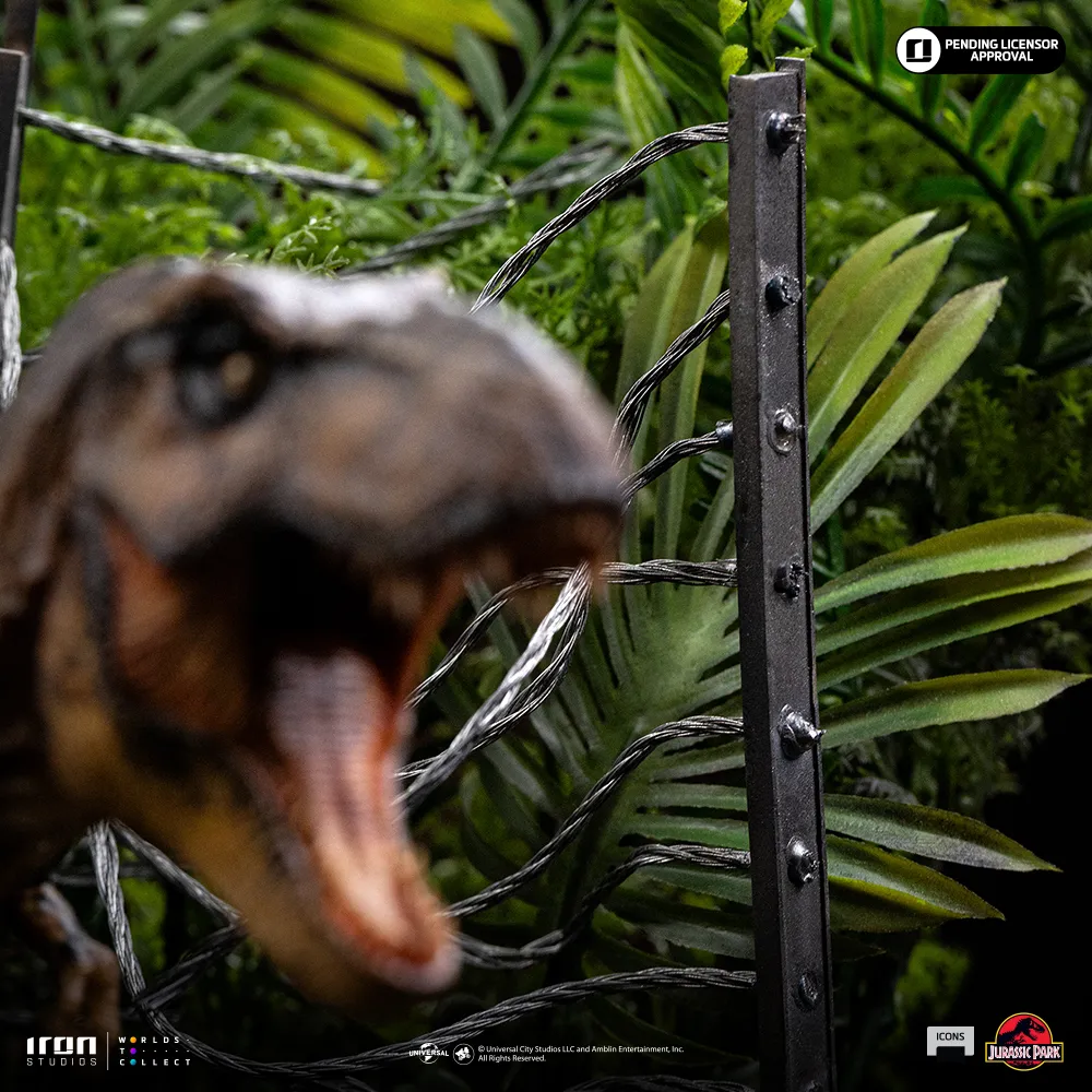 Statua Jurassic Park Icons T-rex Breakout Set A DS Modellismo Statua Jurassic Park Icons T-rex Breakout