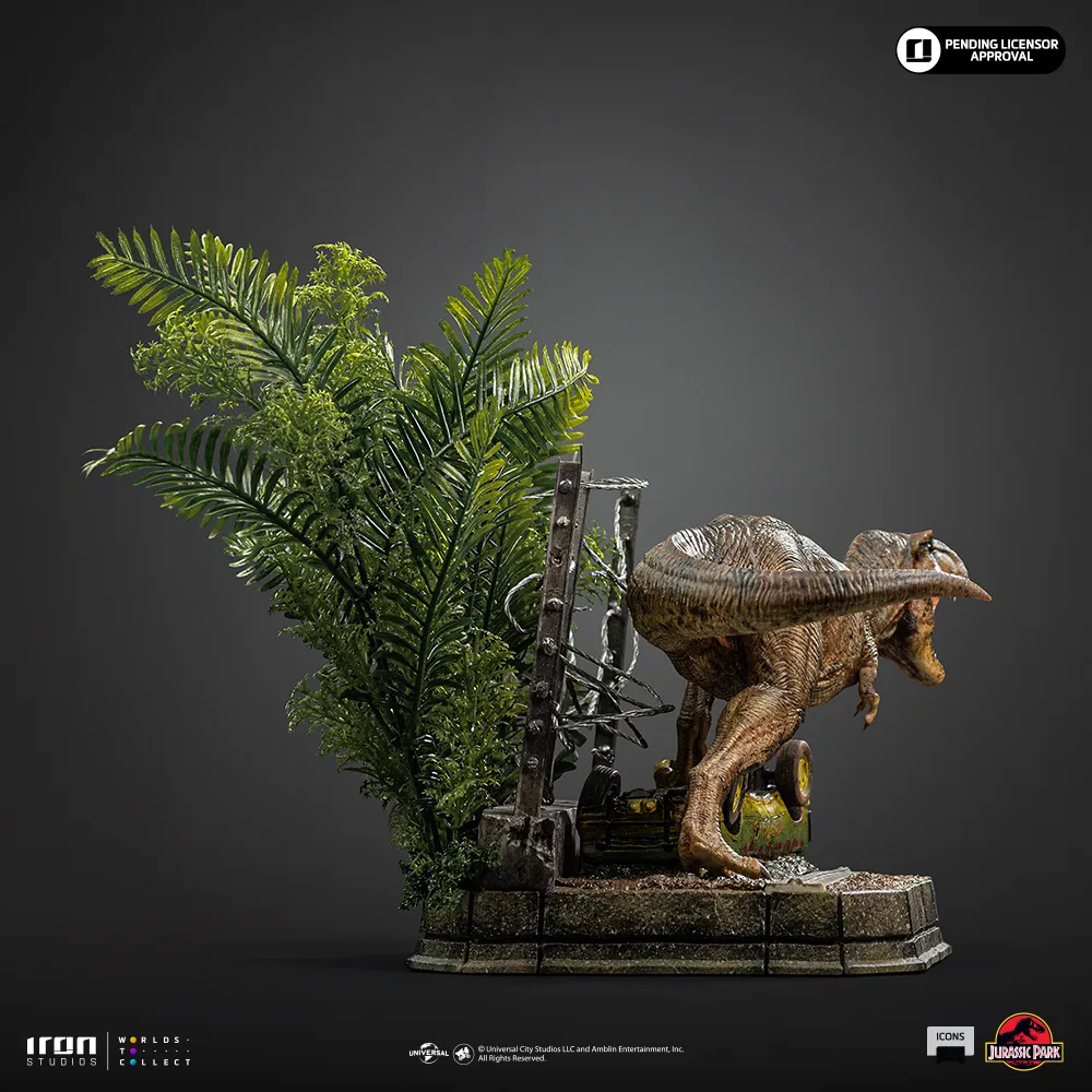 Statua Jurassic Park Icons T-rex Breakout Set A DS Modellismo Statua Jurassic Park Icons T-rex Breakout