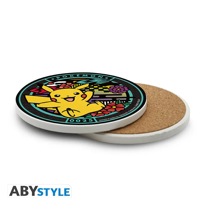 Sottobicchiere Pokemon Pikachu in ceramica DS Modellismo Sottobicchiere Pokemon Pikachu in ceramica