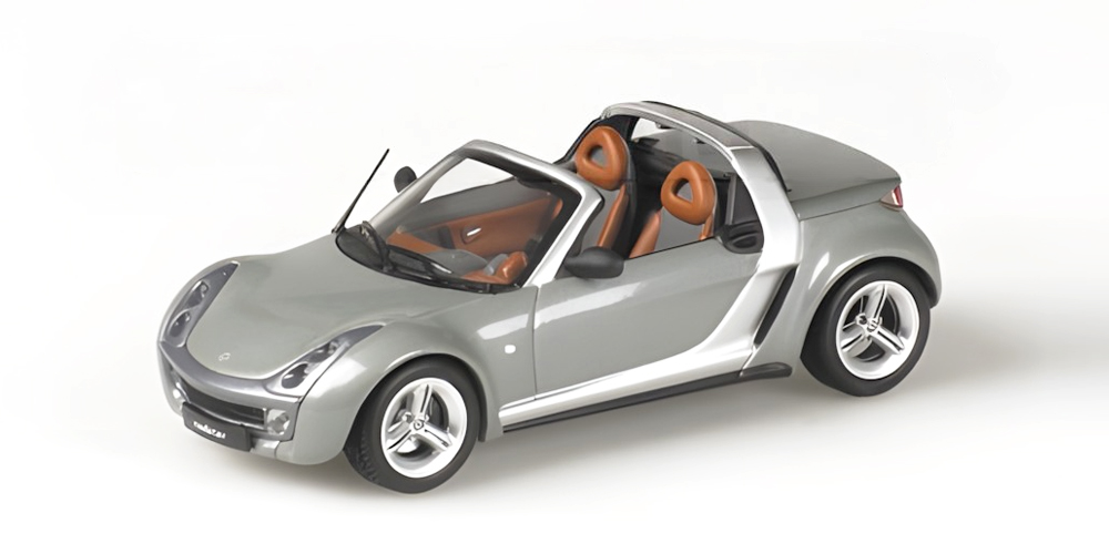 Smart Roadster 2003 Cabrio Grey Metallic DS Modellismo Smart Roadster 2003 Cabrio Grey scala 1/43