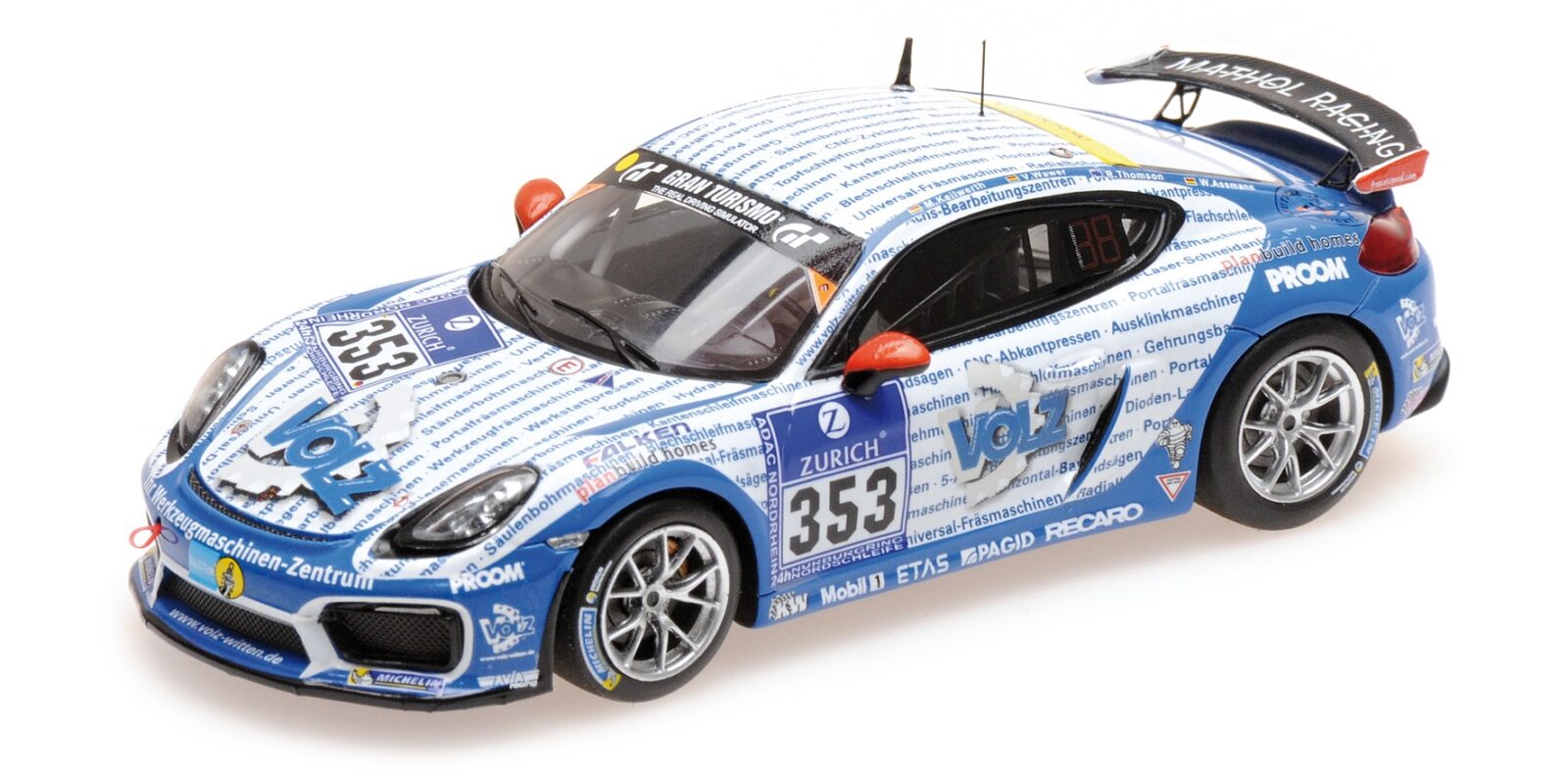 Porsche Cayman GT4 Clubsport Keilwerth Wawer Assman 24H Nurburgring 2016 DS Modellismo Porsche Cayman GT4 Clubsport scala 1/43