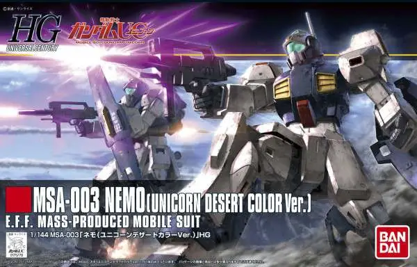 HGUC Nemo MSA-003 Unicorn Desert V 1/144 DS Modellismo Hguc Nemo MSA-003 Unicorn Desert scala 1/144