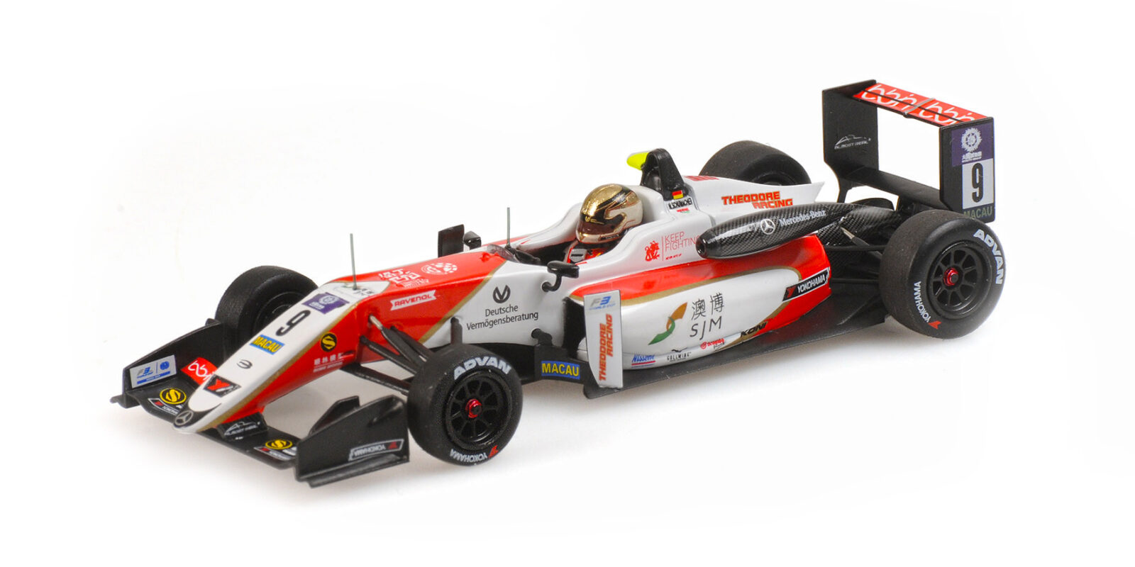 Dallara Mercedes F317 Prema Theodore Racing Schumacher Macau GP 2018 DS Modellismo Dallara Mercedes F317 Prema scala 1/43