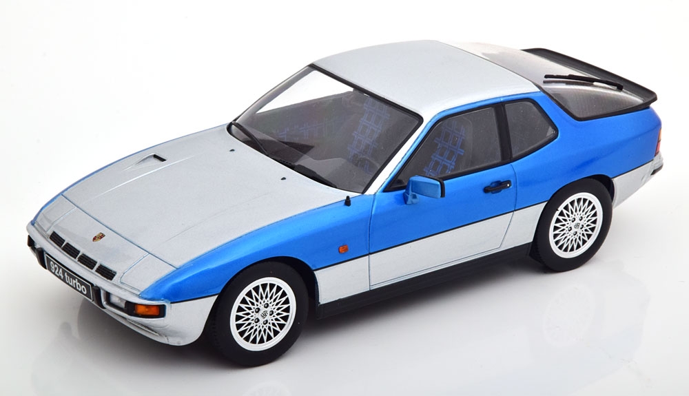 Porsche 924 Turbo Silver & Blue Metallic 1986 DS Modellismo Porsche 924 Turbo Silver & Blue scala 1/18