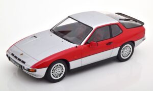 Porsche 924 Turbo Silver & Red scala 1/18