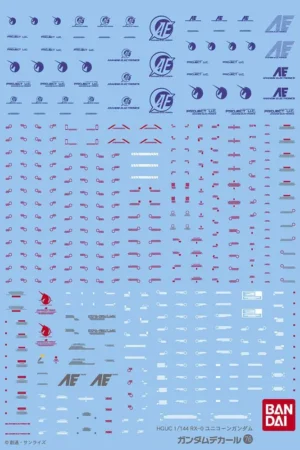 Gundam Decal Hguc Gundam Unic scala 1/144