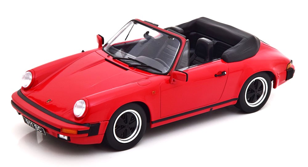 Porsche 911 SC Cabrio Red with Extra Soft-top 1983 DS Modellismo Porsche 911 Sc Cabrio Red scala 1/18
