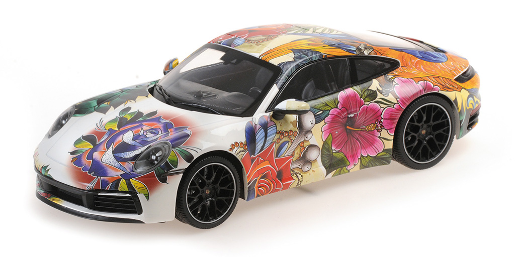 Porsche 911 Carrera 4S Flower Design 2019 DS Modellismo Porsche 911 Carrera 4S Flower scala 1/18