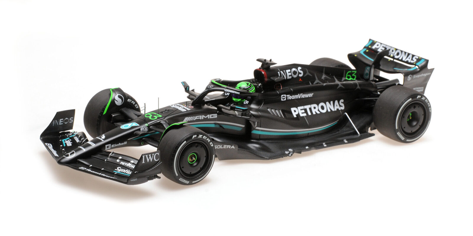 Mercedes Amg W14 George Russell 2023 DS Modellismo Mercedes Amg W14 George Russell scala 1/18