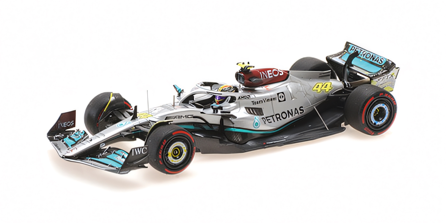 Mercedes Amg W13 Lewis Hamilton 3RD British GP 2022 DS Modellismo Mercedes Amg W13 Lewis Hamilton scala 1/43