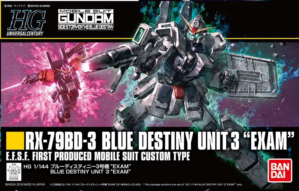 HG Blue Destiny UNIT3 Exam 1/144 DS Modellismo Hg Blue Destiny UNIT3 Exam scala 1/144
