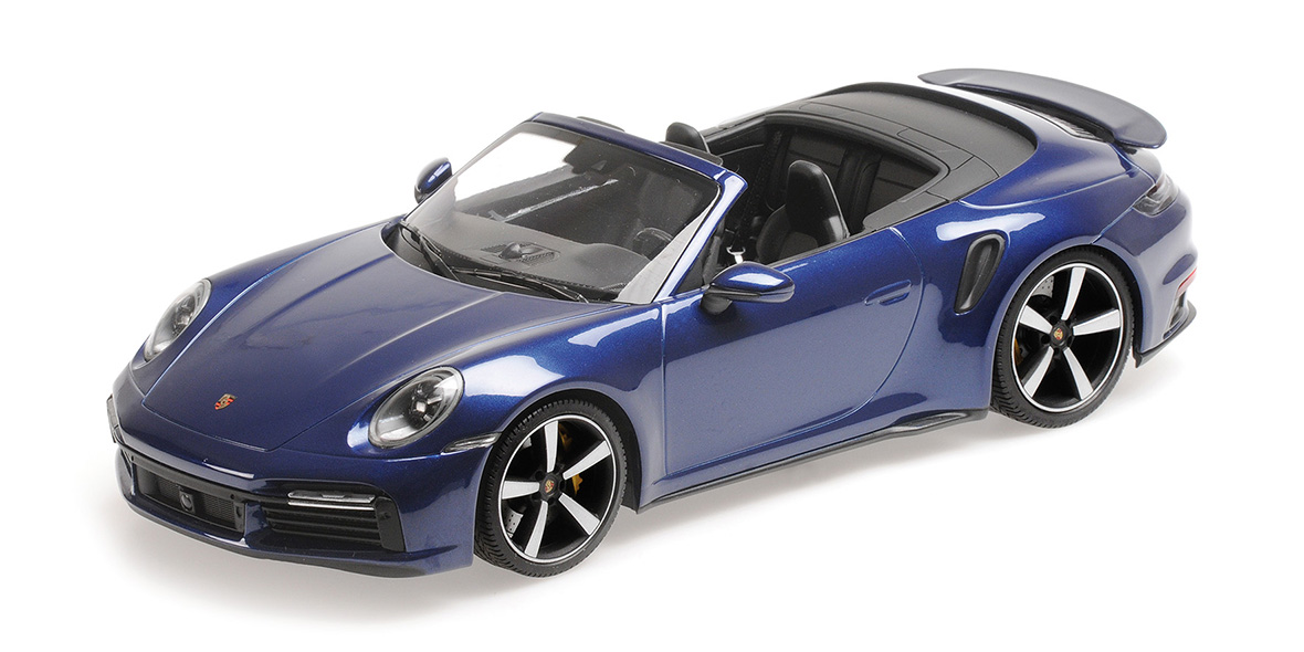 Porsche 911 (992) Turbo S Cabriolet Blue Metallic 2020 DS Modellismo Porsche 911 Turbo S Cabriolet scala 1/18