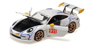 Porsche 911 GT3RS White & Yellow scala 1/18