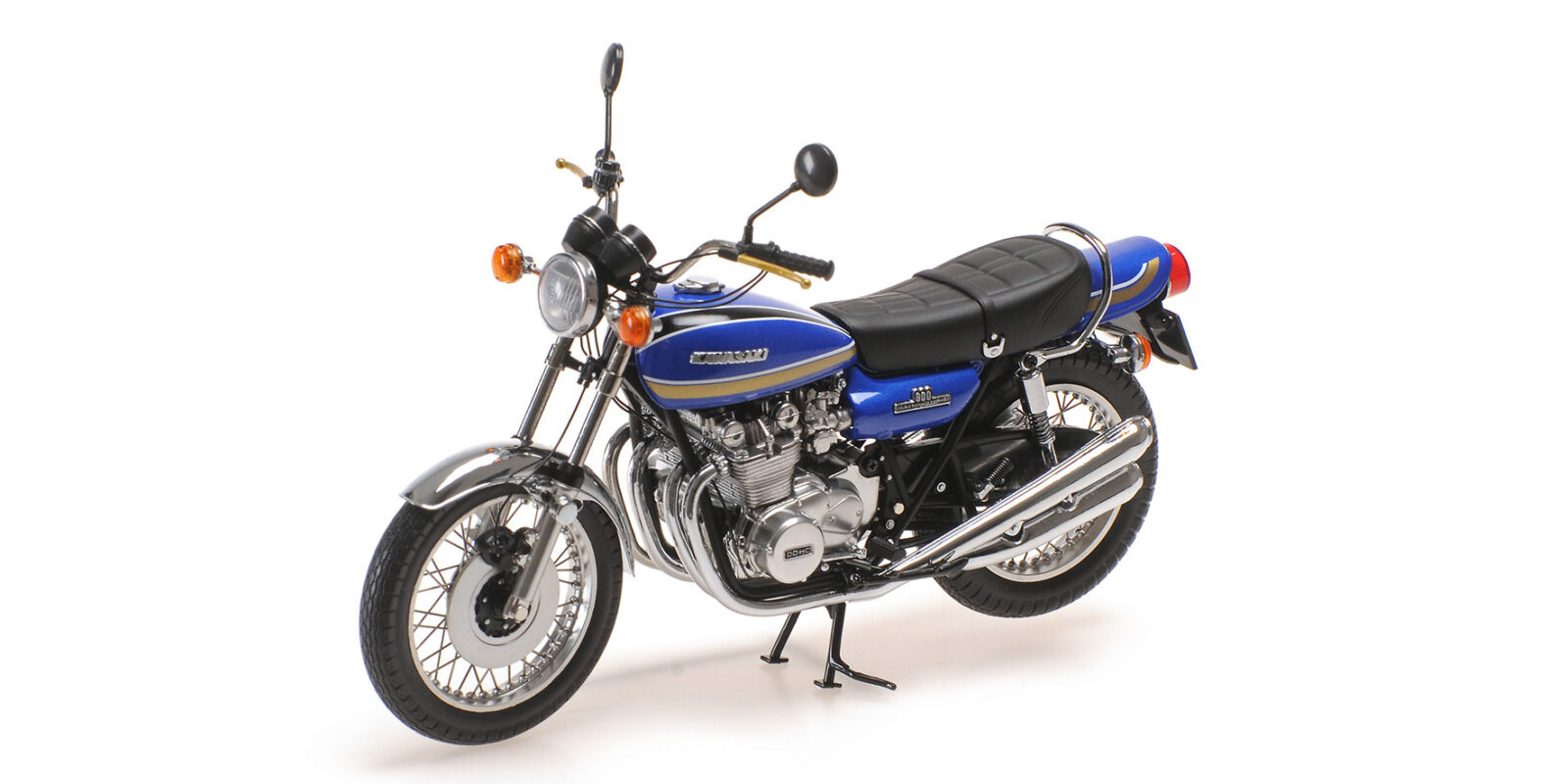Kawasaki 900 Z1 Super 4 Blue Metallic 1972 DS Modellismo Kawasaki 900 Z1 Super 4 Blue scala 1/12