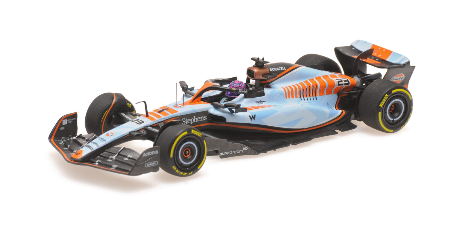 Williams FW45 Gulf Alex Albon Singapore GP 2023 DS Modellismo Williams FW45 Gulf Alex Albon scala 1/43