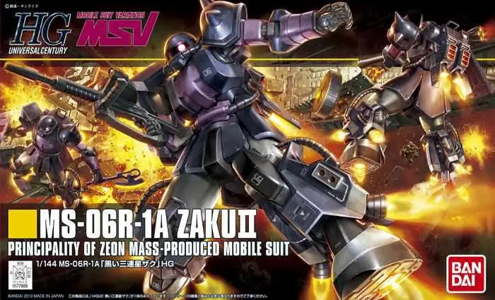 HGUC Zaku II Black Tristars MS-06R 1/144 DS Modellismo Hguc Zaku II Black Tristars scala 1/144