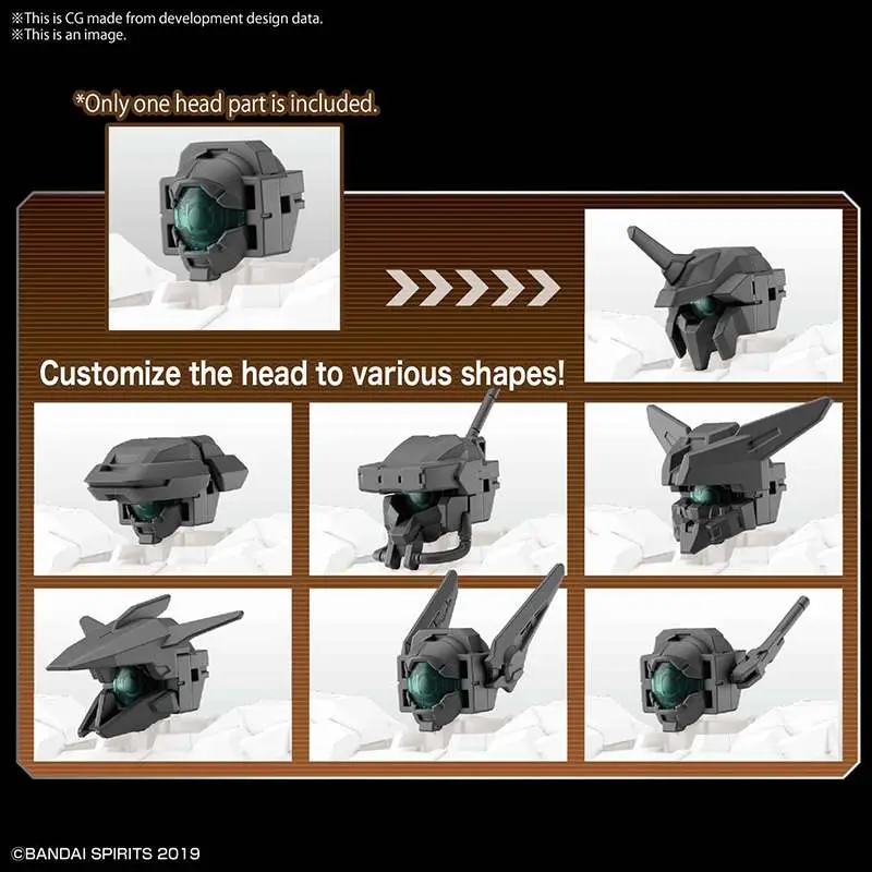 30MM OP Parts Set 6 Custom Heads A 1/144 DS Modellismo 30MM Op Parts Set 6 Custom Heads scala 1/144