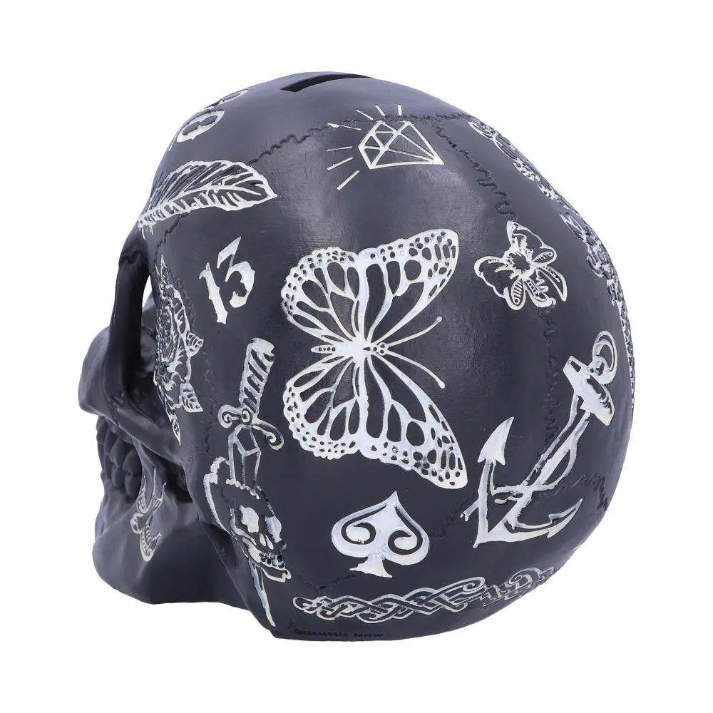 Salvadanaio Black Tattoo Skull DS Modellismo Salvadanaio Black Tattoo Skull NEMESIS NOW