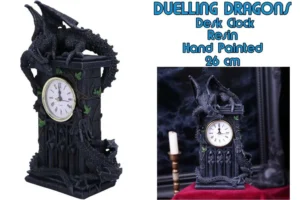 Duelling Dragons Clock NEMESIS NOW