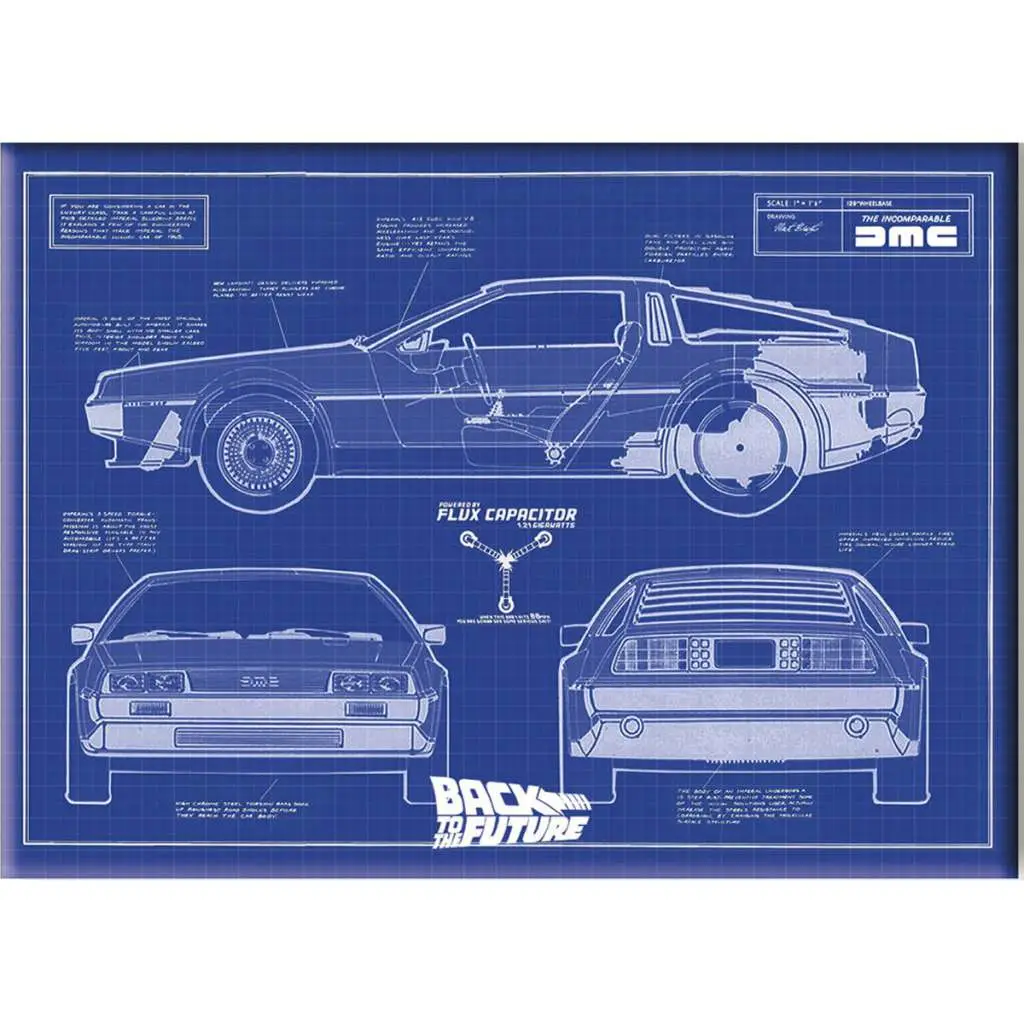 Calamita Bttf Blueprint Flat DS Modellismo Calamita Bttf Blueprint Flat AQUARIUS ENT