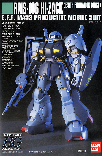 HGUC HI Zack Earth Federation 1/144 DS Modellismo Hguc Hi Zack Earth Federation scala 1/144