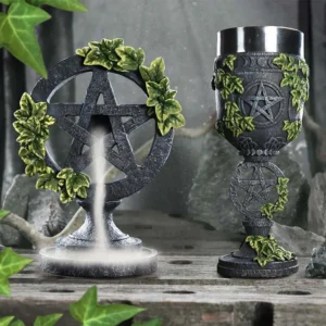 Porta incenso Wiccan Pentagram Backflow