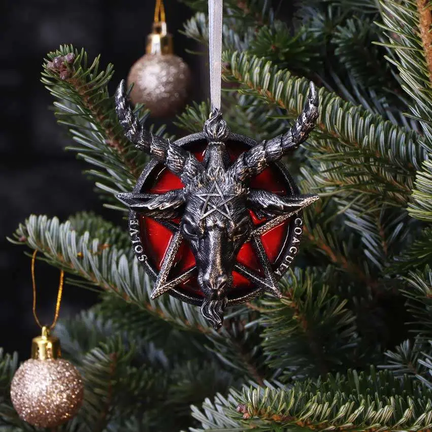 Decorazione da appendere Baphomet Head Red Pentagram DS Modellismo Decorazione da appendere Baphomet Head Red