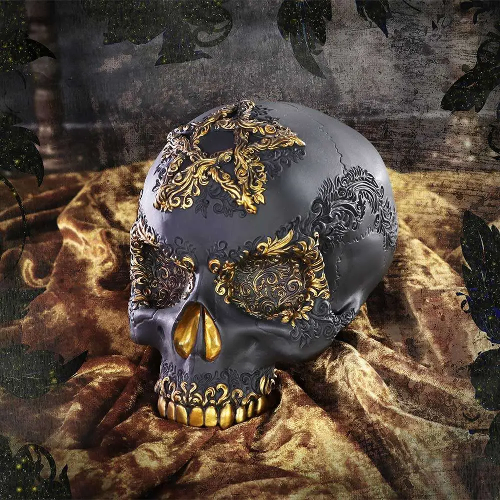 Divine Demise Black and Gold Skull DS Modellismo Divine Demise Black Gold Skull NEMESIS NOW