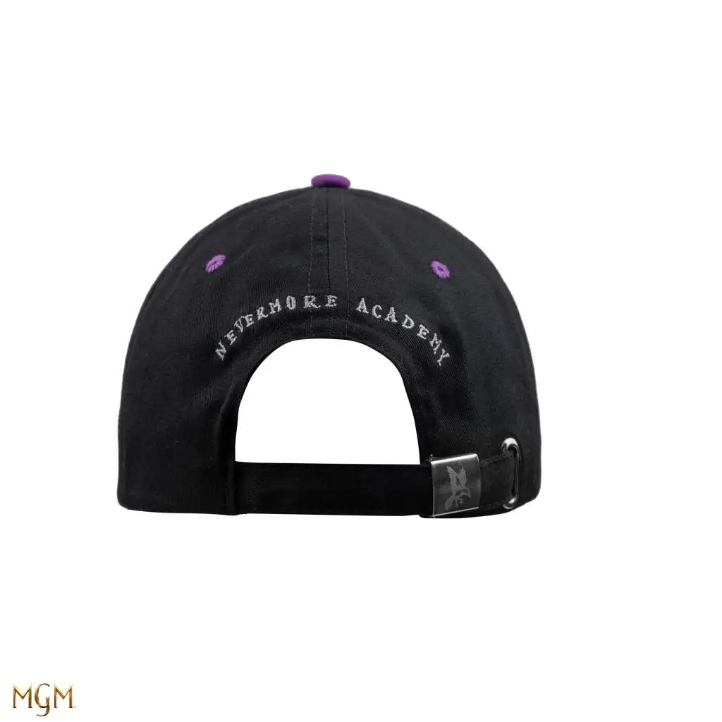Cappellino Wednesday Nevermore Academy Purple da baseball DS Modellismo Cappellino Wednesday Nevermore Academy
