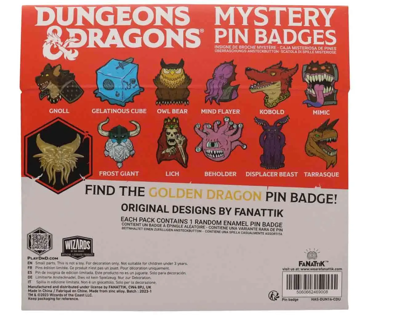 Spilla Dungeons & Dragons - 50th Anniversary Mystery Display - 12 Blind Boxes DS Modellismo Spilla Dungeons & Dragons 50th Anniversary