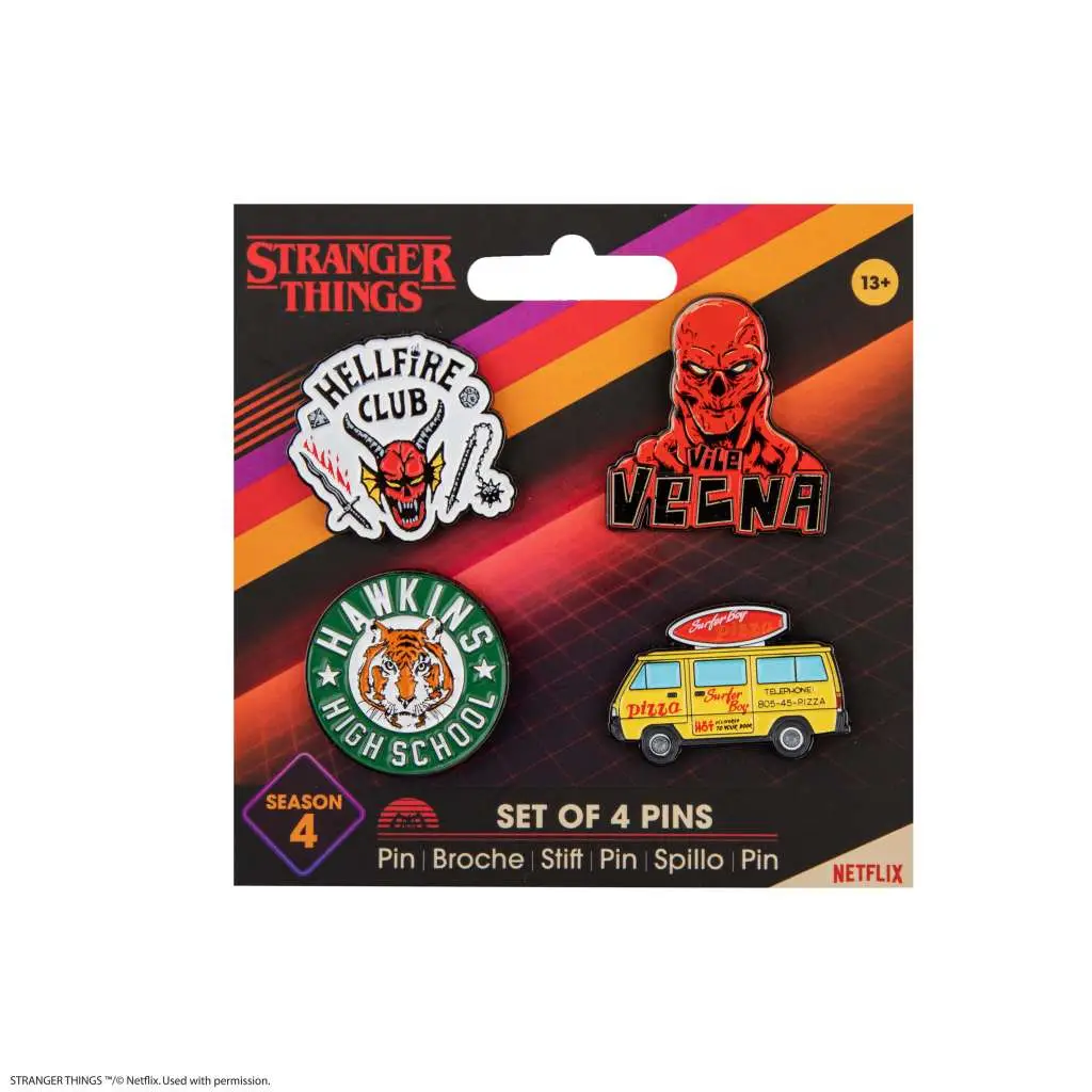 Set di spille Stranger Things Season 4 (4) DS Modellismo di spille Stranger Things Season 4 (4)