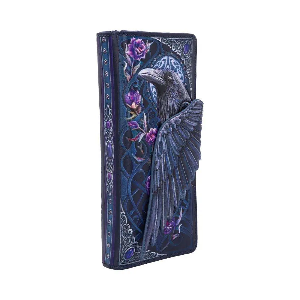 Portafoglio Ravens Flight Black Wing Floral Embossed DS Modellismo Portafoglio Ravens Flight Black Wing Floral