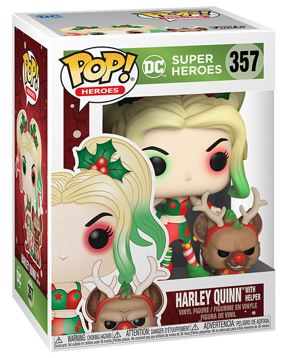 Funko POP Holiday DC Harley Quinn w/Helper 357 DS Modellismo Funko POP Holiday Dc Harley Quinn w/Helper