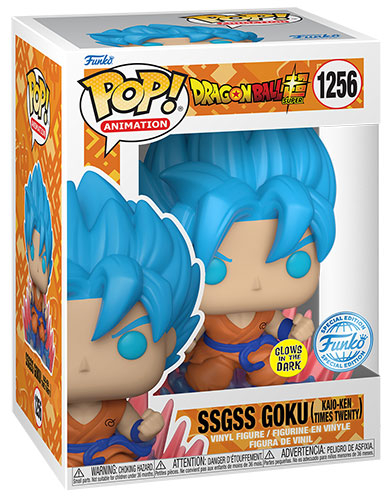 Funko POP Dragon Ball Super Sayan Goku (Kaio-Ken) Glow 1256 DS Modellismo Funko POP Dragon Ball Super Sayan Goku