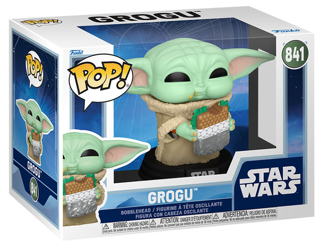 FUNKO POP Star Wars The Mandalorian Grogu w/Food 841 DS Modellismo Funko POP Star Wars Mandalorian Grogu w/Food