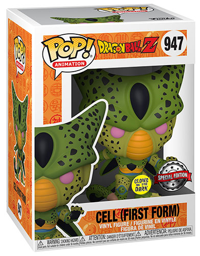 Funko POP Dragon Ball Z Cell (First Form) Glow 947 DS Modellismo Funko POP Dragon Ball Z Cell (First Form)