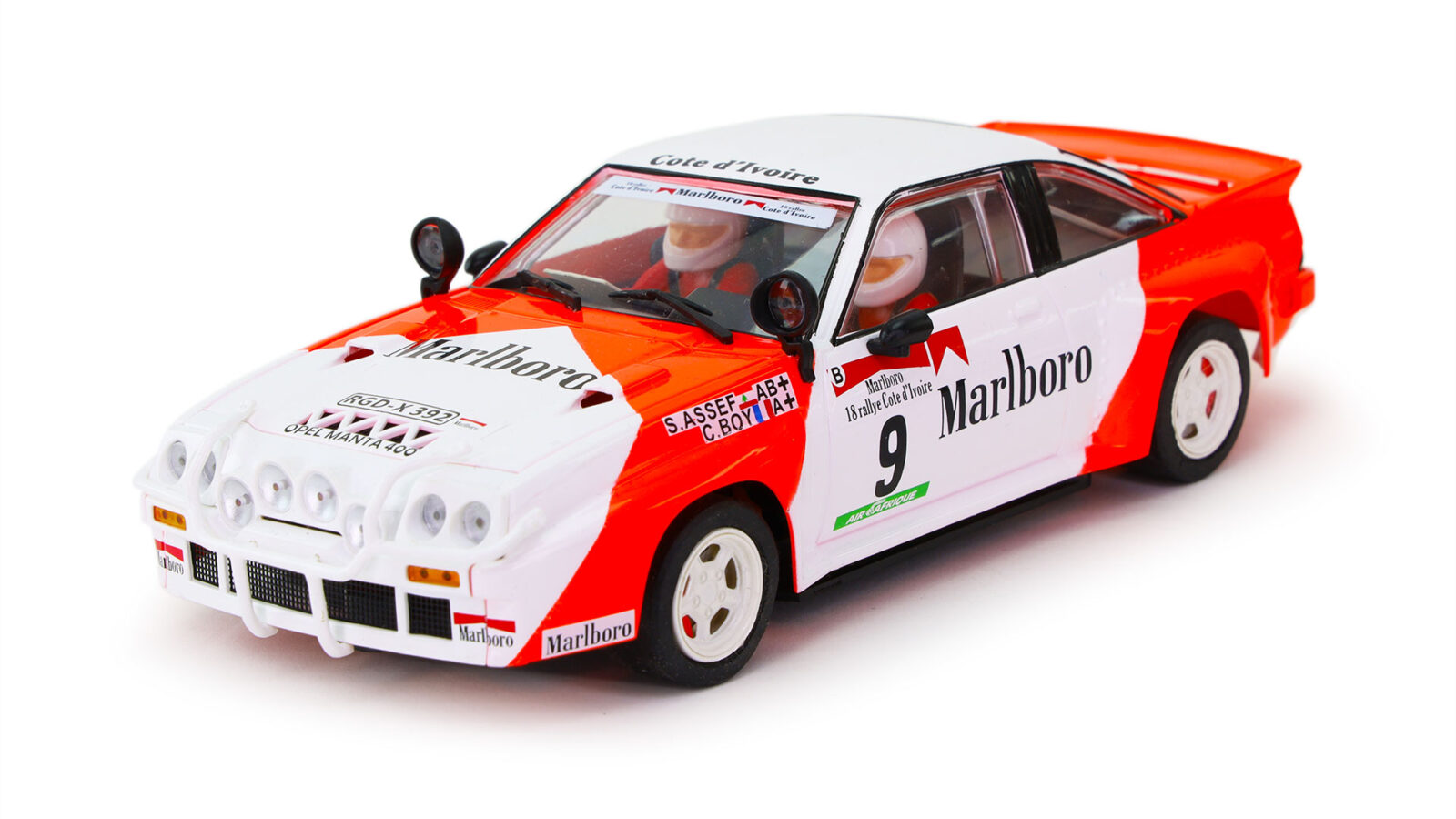 Opel Manta - Rally Cote d'Ivoire 1986 - n.9 Marlboro - A.Samir, C.Boy DS Modellismo Opel Manta Rally Cote d'Ivoire 1986 n.9