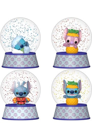 Lilo & Stitch Mini Figures Glitter Globes Pdq 5 cm Display (12) DS Modellismo Lilo & Stitch Mini Glitter Globes Pdq