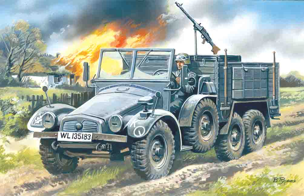 1/72 Krupp L2H143 Kfz.70, German Light Army Truck DS Modellismo Krupp L2H143 Kfz.70, German Light scala 1/72
