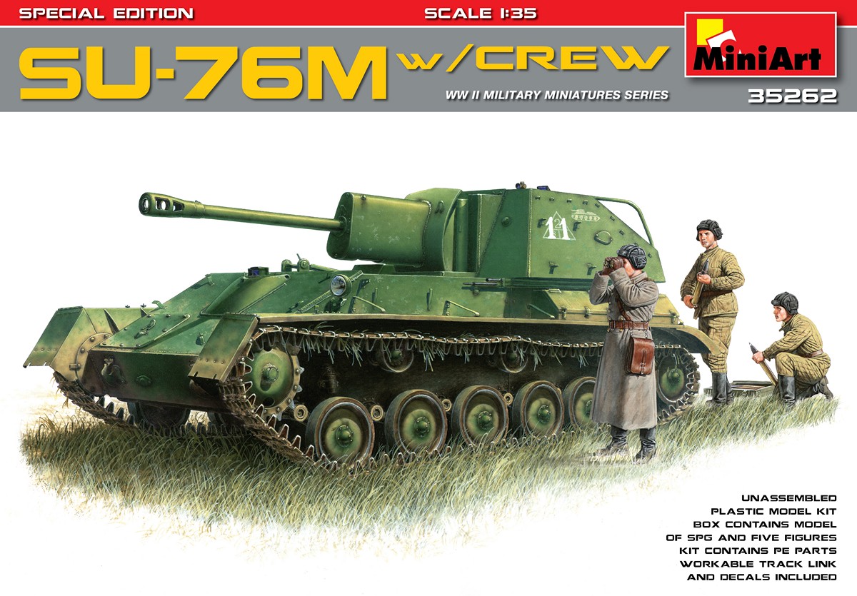 1/35 SU-76M w/Crew edizione speciale DS Modellismo SU-76M w/Crew edizione speciale scala 1/35