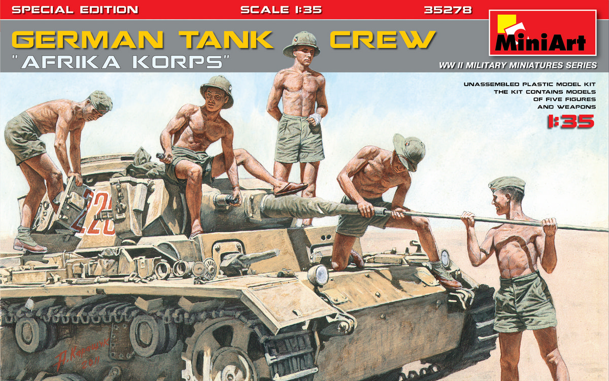 1/35 German Tank Crew "Afrika Korps" edizione speciale DS Modellismo German Tank Crew "Afrika Korps" scala 1/35