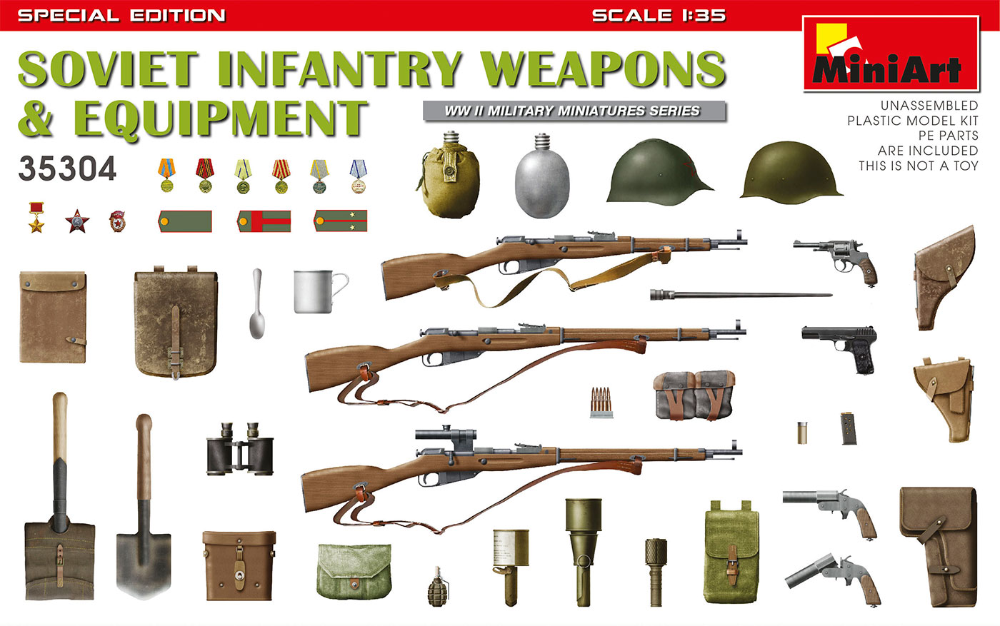 1/35 Soviet Infantry Weapons and Equipment. edizione speciale DS Modellismo Soviet Infantry Weapons scala 1/35
