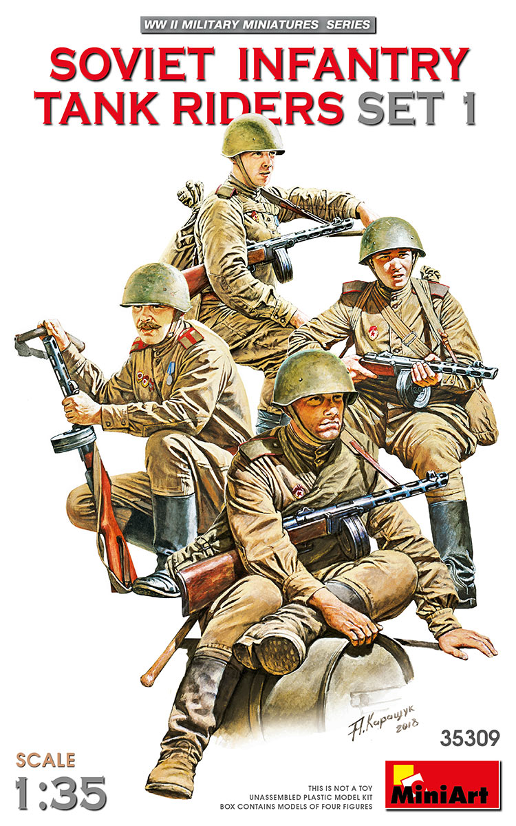1/35 Soviet Infantry Tank Riders Set 1 DS Modellismo Soviet Infantry Tank Riders Set 1 scala 1/35